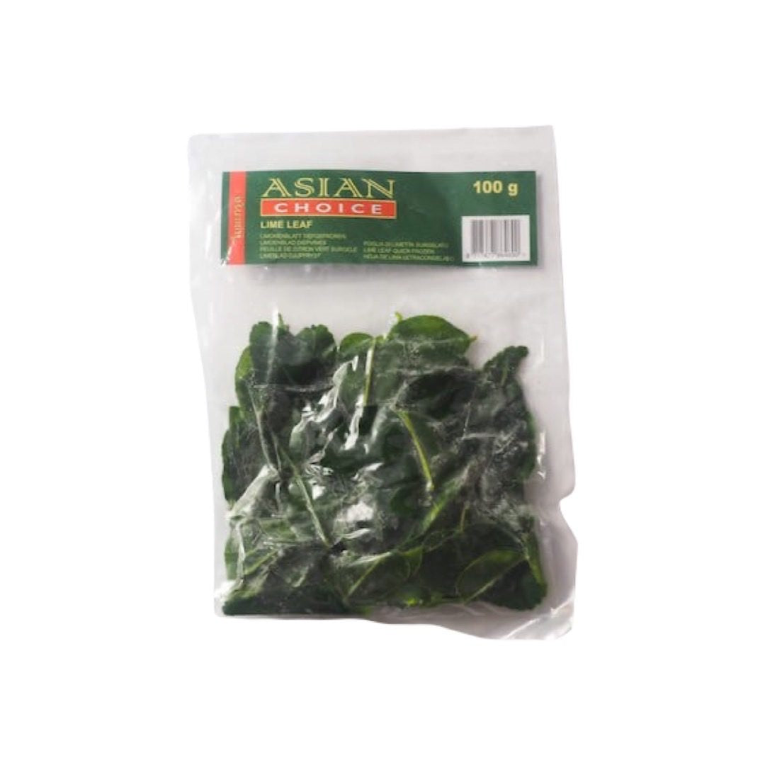 ASIAN CHOICE Tiefgekühlte Kaffir-Limettenblätter (ใบมะกรูดแช่แข็ง เอเชี่ยนช้อยส์) 100g