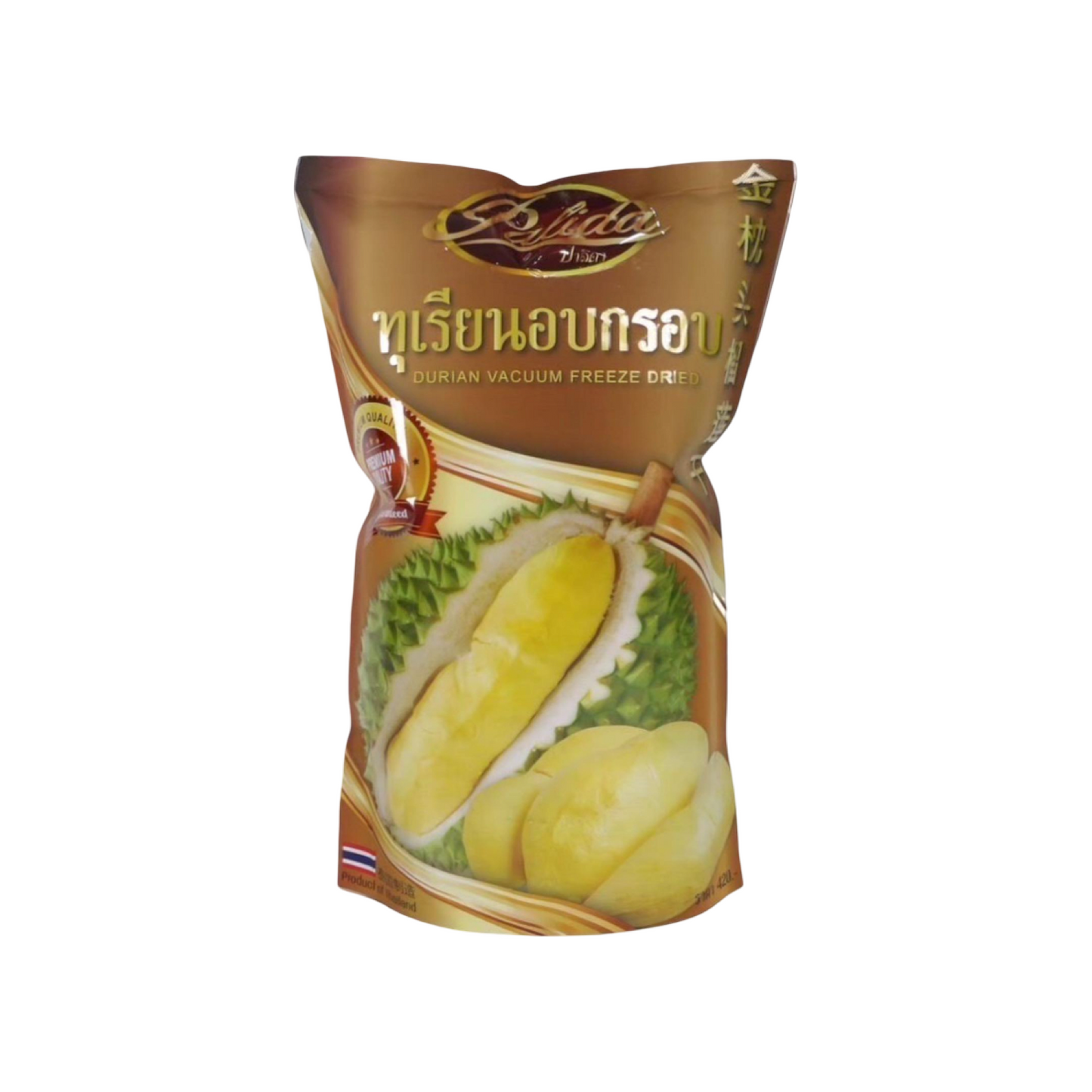PALIDA Gefriergetrocknete Durian (ทุเรียนอบกรอบ ปลิดา) 210g