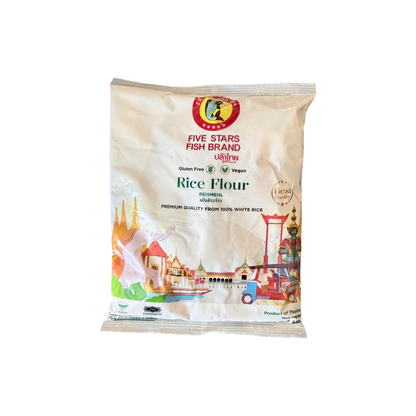 FIVE STARS FISH Reismehl (แป้งข้าวจ้าว ปลาไทย 5 ดาว) 400g
