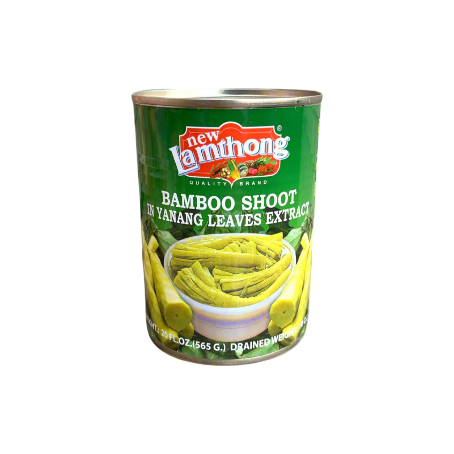 NEW LAMTHONG Bambussprossen in Yanang-Blätter-Extrakt (หน่อไม้ในน้ำใบย่านาง นิวแหลมทอง) 565g