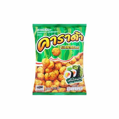 CARADA Reisbällchen mit Nori-Seetang (ขนมข้าวอบกรอบ รสสาหร่ายโนริ คาราด้า) 64g