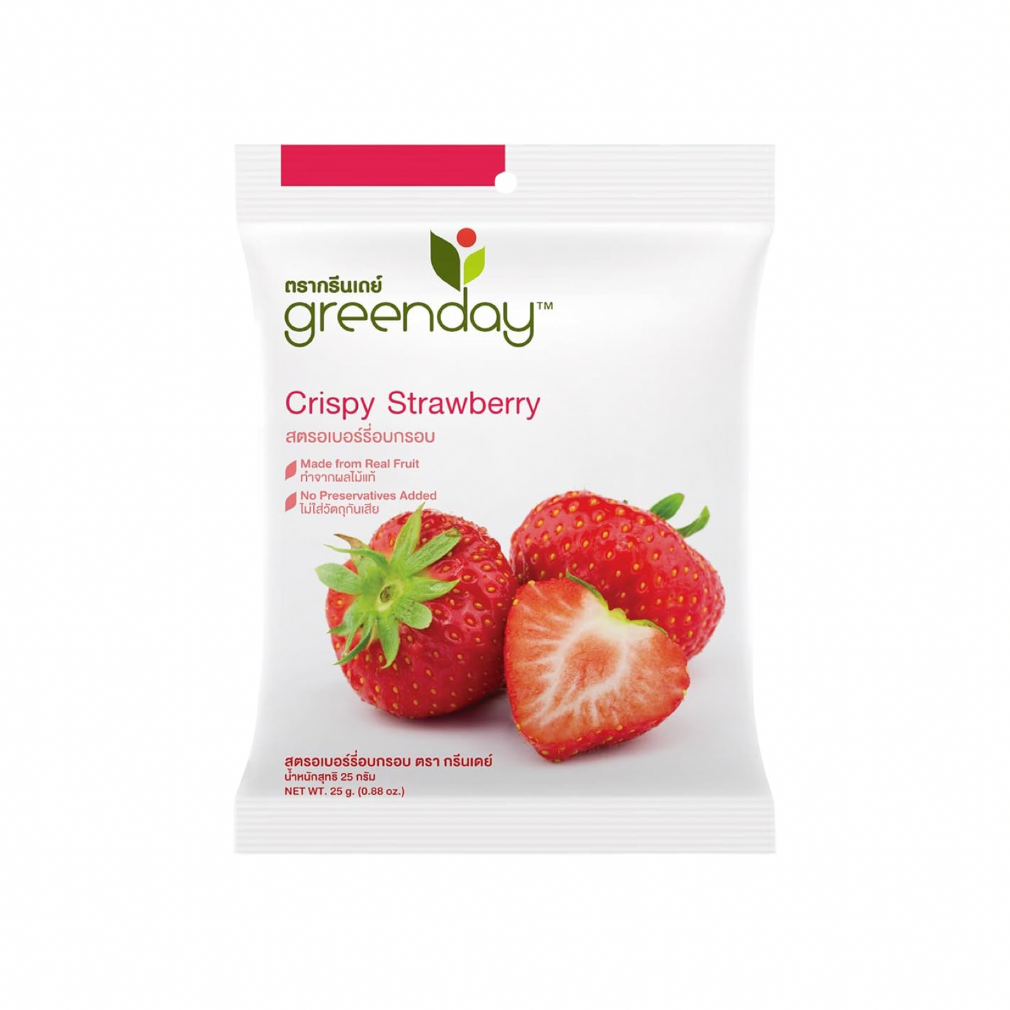 GREENDAY Erdbeerchips (สตรอว์เบอร์รี่อบกรอบ กรีนเดย์) 25g