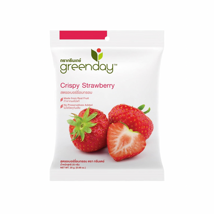 GREENDAY Erdbeerchips (สตรอว์เบอร์รี่อบกรอบ กรีนเดย์) 25g