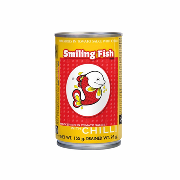 SMILING FISH Pikante Makrelen in Tomatensauce mit Chili (ปลากระป๋องในซอสมะเขือเทศ รสเผ็ด ปุ้มปุ้ย) 155g - Ohayo Asia Shop