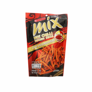 VFOODS Knusprige Keks-Sticks Chiligeschmack (ขนมปังกรอบขาไก่ รสฮอตชิลลี่ วีฟู้ดส์) 50g - Ohayo Asia Shop