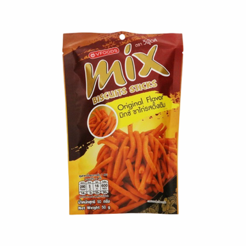 VFOODS Knusprige Keks-Sticks Originalgeschmack (ขนมปังกรอบขาไก่ รสดั้งเดิม วีฟู้ดส์) 50g - Ohayo Asia Shop