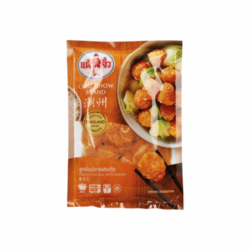 CHIU CHOW Garnelenbällchen Tiefgefroren (ลูกชิ้นปลาผสมกุ้ง แต้จิ๋ว) 200g - Ohayo Asia Shop