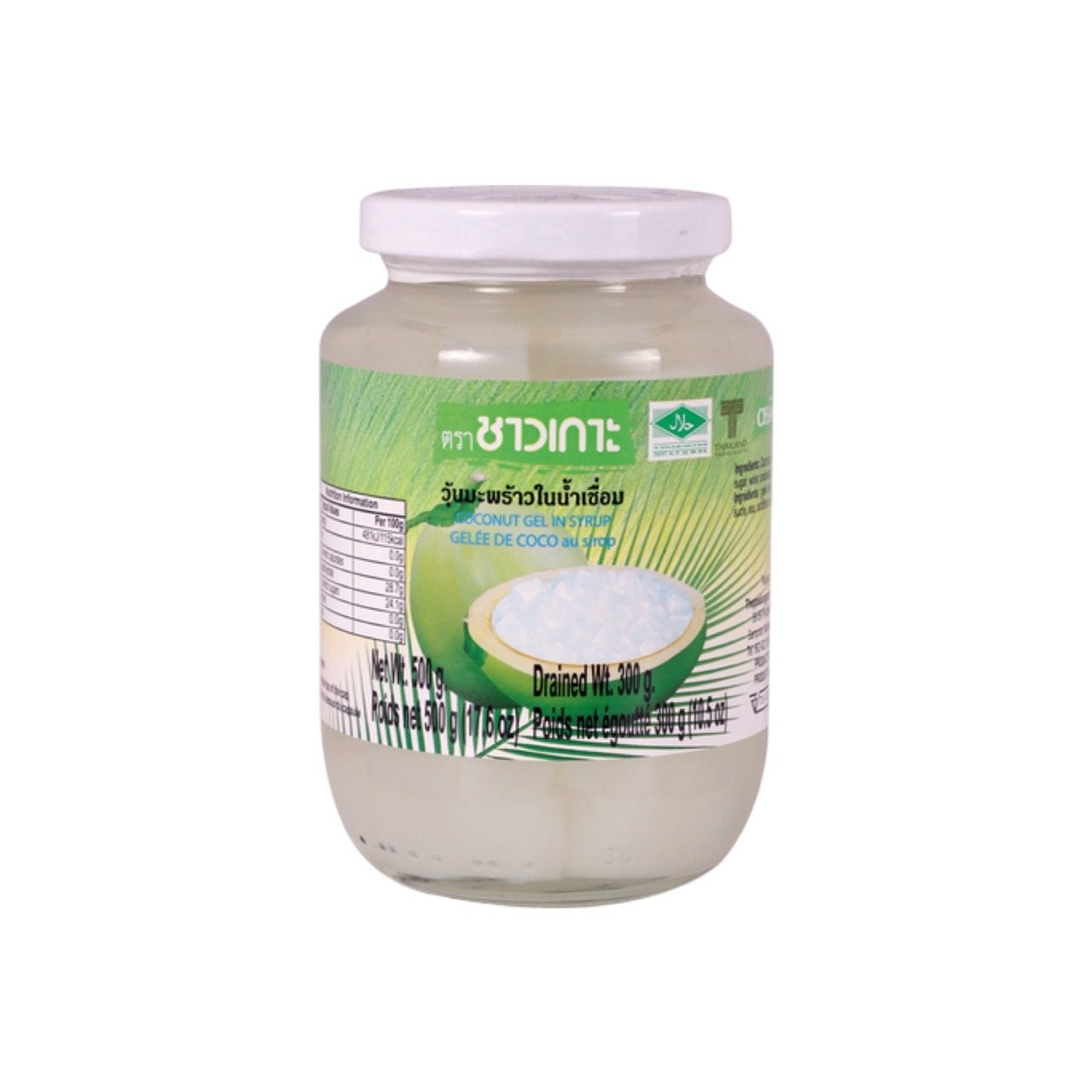 CHAOKOH Kokosgelee in Sirup (วุ้นมะพร้าวในน้ำเชื่อม ชาวเกาะ) 500g