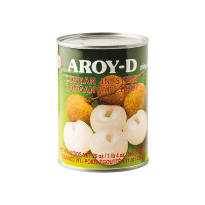 AROY-D Longan in Sirup (ลำไยกระป๋องในน้ำเชื่อม อร่อย-ดี) 565g