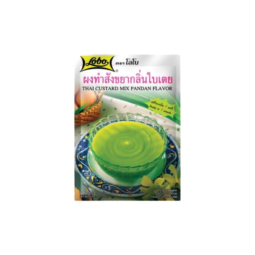 LOBO Pandan-Pudding-Mix (ผงทำสังขยากลิ่นใบเตย โลโบ) 120g