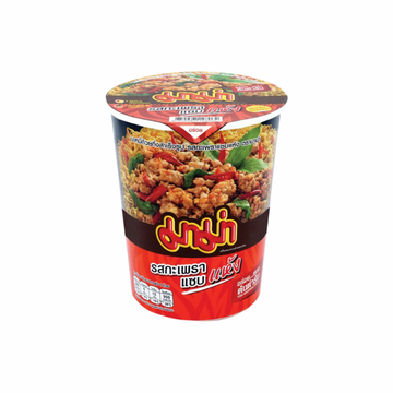 MAMA Cup Instant-Nudeln Pad Krapao Wok Würzig Basilikum Trockennudeln Becher (รสกะเพราแซบแห้ง มาม่าคัพ) 60g - Ohayo Asia Shop