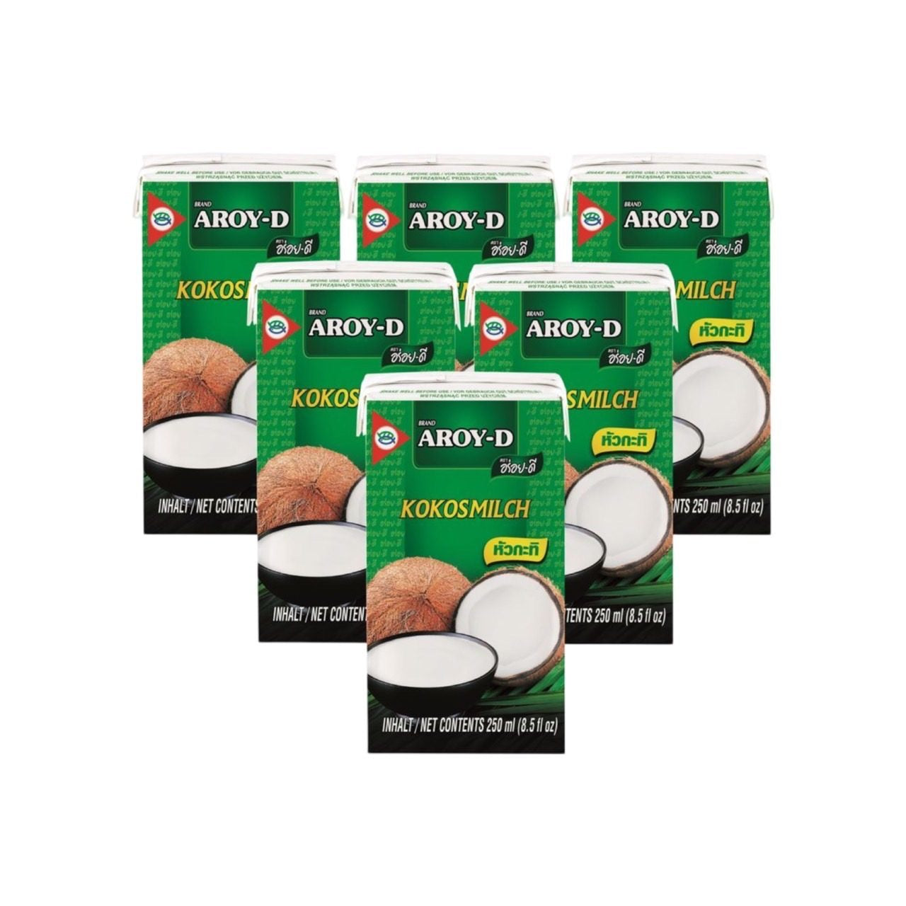 AROY-D 100% Kokosmilch (กะทิ 100% อร่อย-ดี) 6x250ml