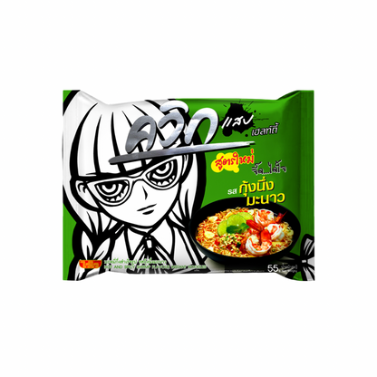 WAIWAI Quick Instant-Nudeln Scharfe Garnelen mit Zitrone & Chili (รสกุ้งนึ่งมะนาว ไวไว ควิก) 55g - Ohayo Asia Shop