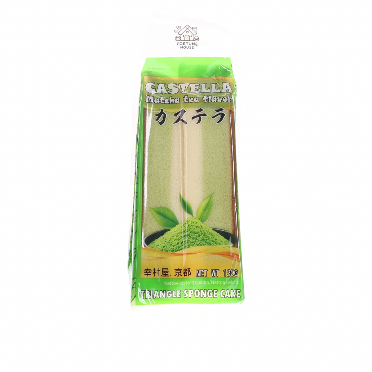 FORTUNE HOUSE Castella Kuchen mit Matcha-Tee-Geschmack (เค้กคัสเตลล่ารสชาเขียวมัทฉะ ฟอร์จูน เฮาส์) 120g