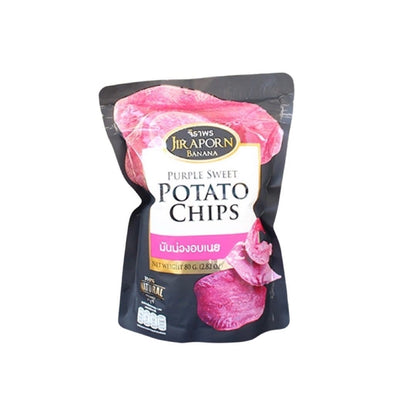 JIRAPORN Knusprige Lila Süßkartoffelchips mit Buttergeschmack (มันม่วงอบเนย จิราพร) 60g