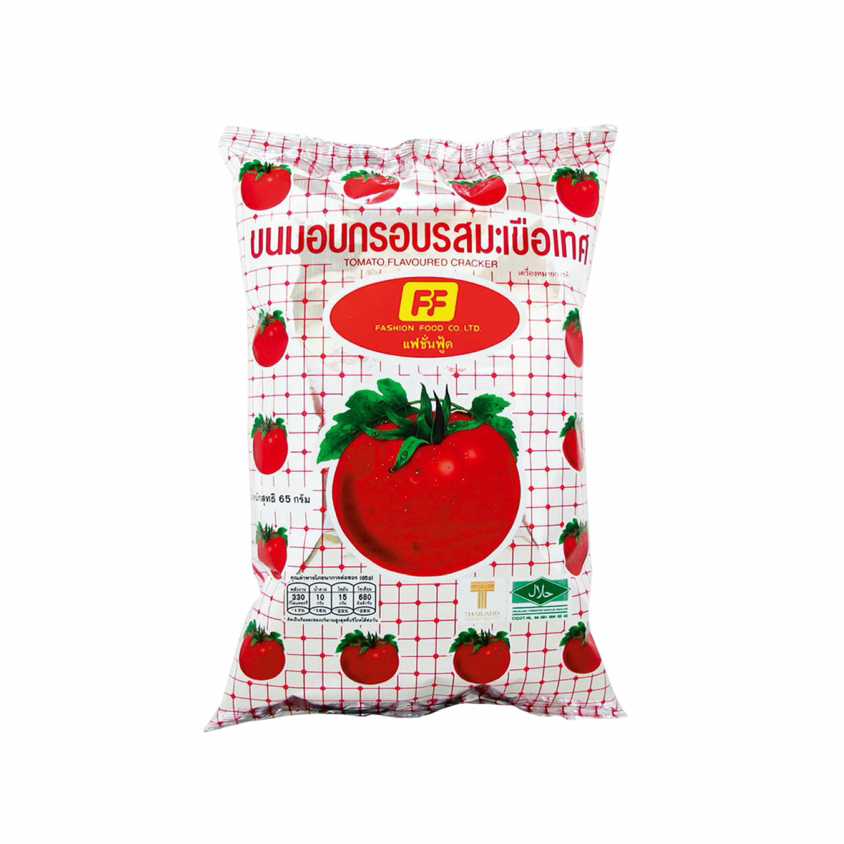 FF Knuspersnack Cracker mit Tomatengeschmack (รสมะเขือเทศ เอฟเอฟ) 58g - Ohayo Asia Shop