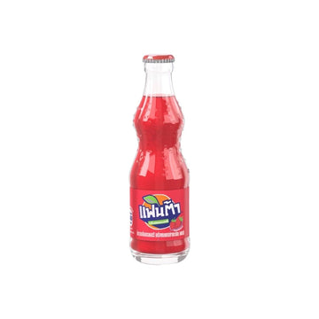 FANTA Erdbeer Limonade Rote Fanta Thai Glasflasche (เครื่องดื่มน้ำแดง กลิ่นสตรอว์เบอร์รี่ แฟนต้า) 250ml - Ohayo Asia Shop