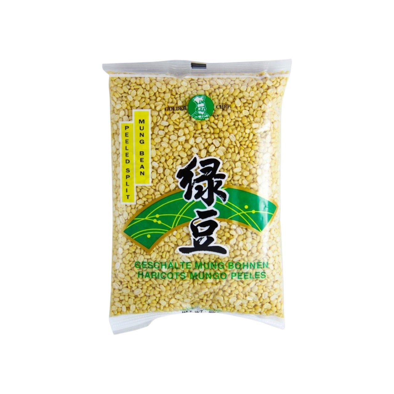 GOLDEN CHEF Geschälte Mungbohnen (ถั่วเขียวเลาะเปลือก โกลเด้นเชฟ) 400g