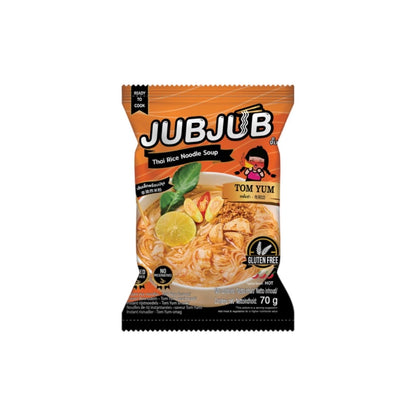 JUBJUB Instant-Reisnudeln Tom Yum Geschmack (ก๋วยเตี๋ยวเส้นเล็ก รสต้มยำ จั๊บจั๊บ) 70g