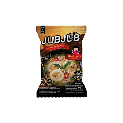 JUBJUB Instant-Reisnudeln Rindfleisch Geschmack (ก๋วยเตี๋ยวเส้นเล็ก รสเนื้อ จั๊บจั๊บ) 70g
