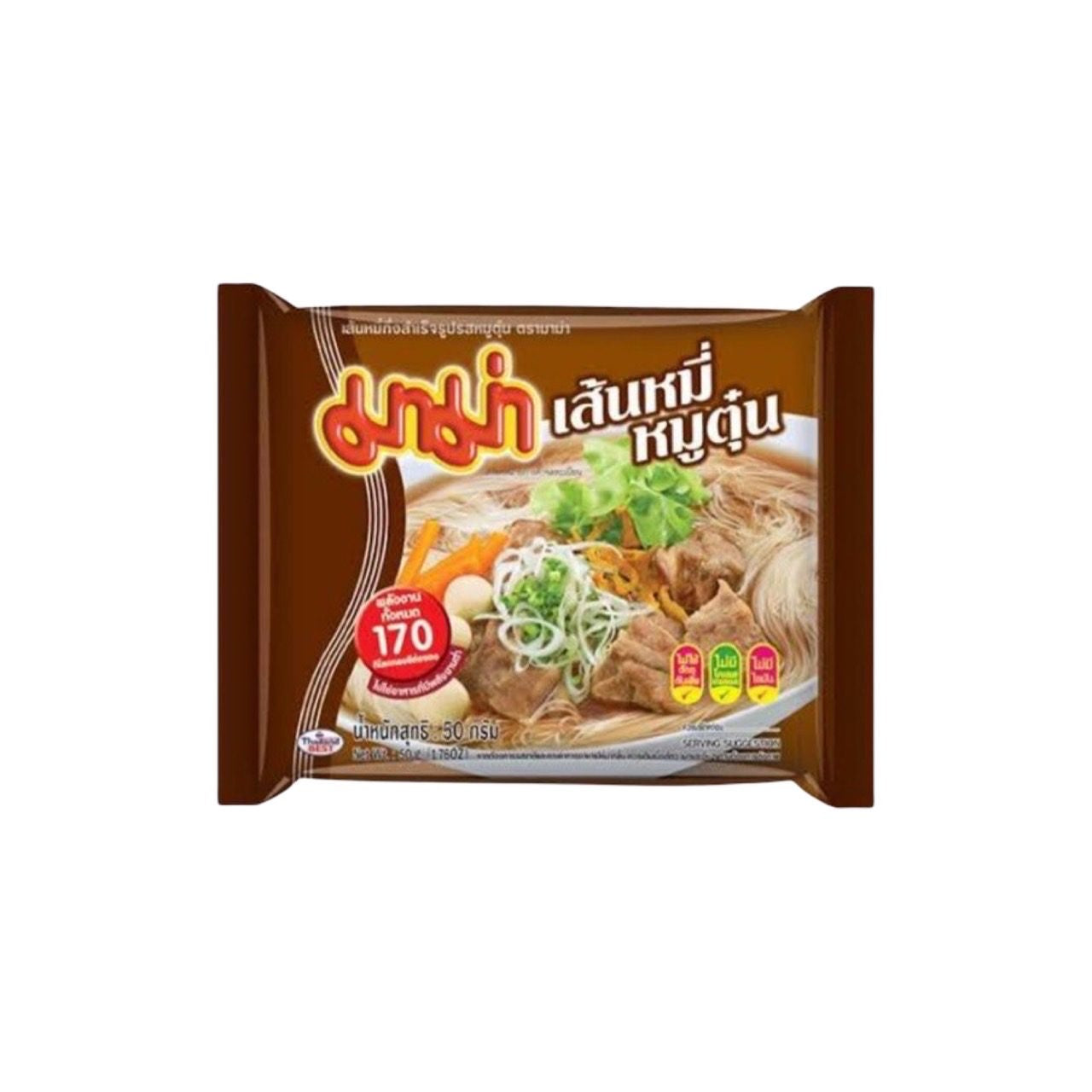 MAMA Instant-Reisnudeln geschmortes Schweinefleisch (เส้นหมี่หมูตุ๋น มาม่า) 50g