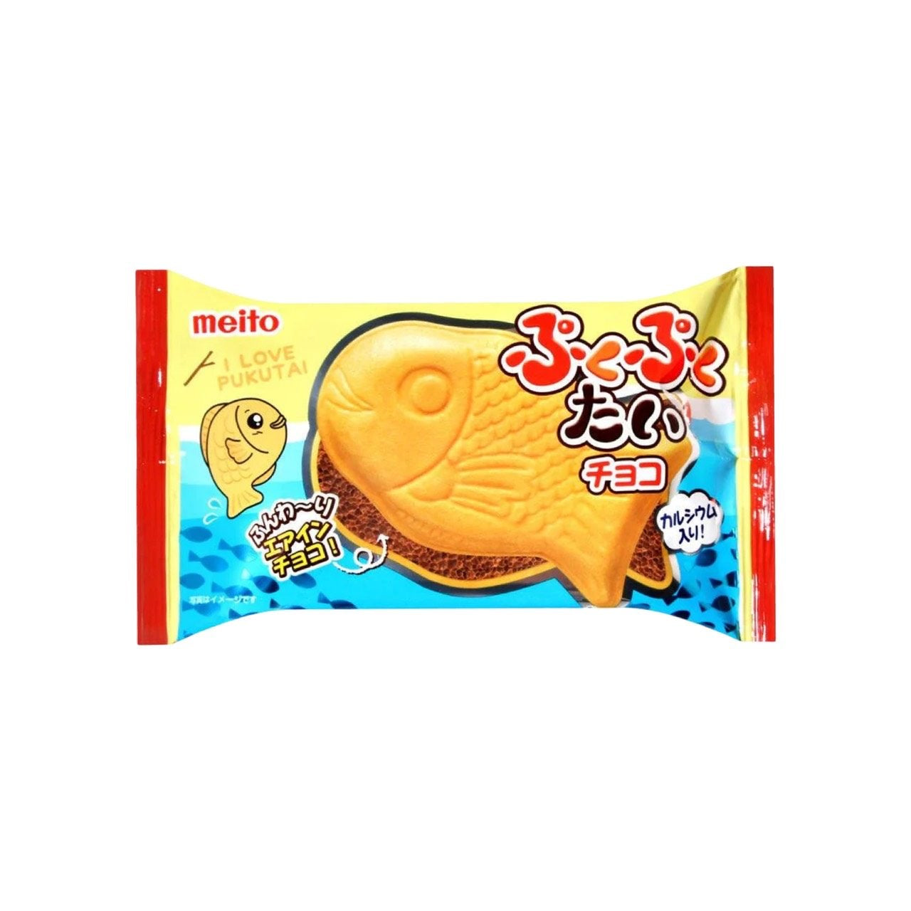 ⚠️BBF 01.05.2026⚠️ MEITO Puku Puku Tai Fisch-Waffel (เวเฟอร์ปลาไทยากิสอดไส้ เมโตะ) 17g