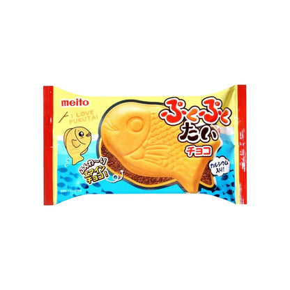 ⚠️BBF 01.05.2026⚠️ MEITO Puku Puku Tai Fisch-Waffel (เวเฟอร์ปลาไทยากิสอดไส้ เมโตะ) 17g