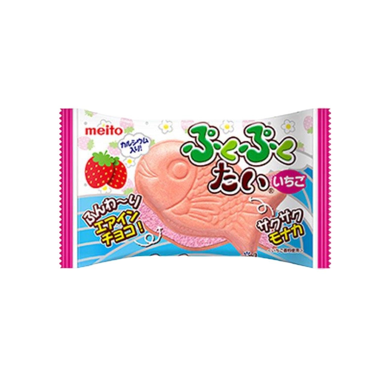 ⚠️BBF 01.05.2026⚠️ MEITO Puku Puku Tai Fisch-Waffel (เวเฟอร์ปลาไทยากิสอดไส้ เมโตะ) 17g