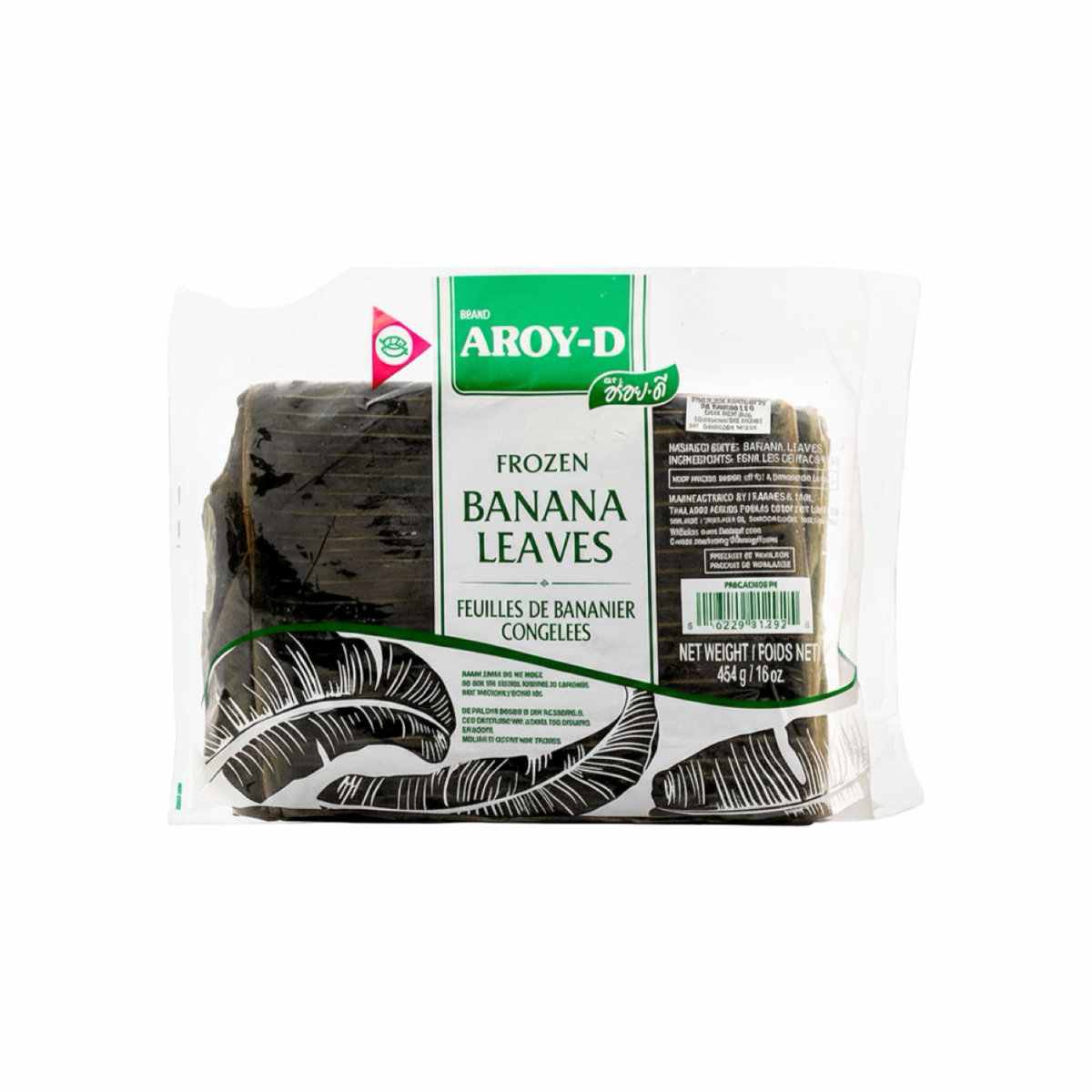 AROY-D Tiefgefrorene Bananenblätter (ใบตองแช่แข็ง อร่อยดี) 454g