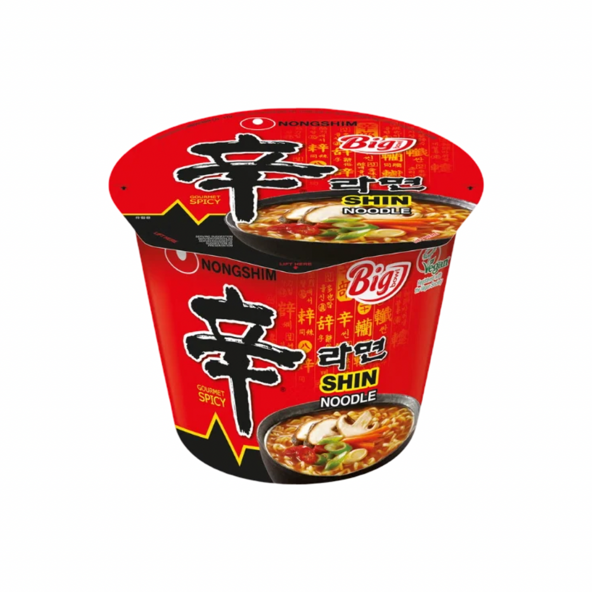 NONGSHIM Shin Ramyun Scharfe Instant-Nudeln Big Bowl (บะหมี่กึ่งสำเร็จรูป ชินรามยอน ถ้วยใหญ่ นงชิม) 114g