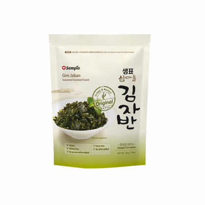SEMPIO Gerösteter Seetang Original Knusprig (สาหร่ายเกาหลีปรุงรส รสดั้งเดิม เซมเพียว) 50g