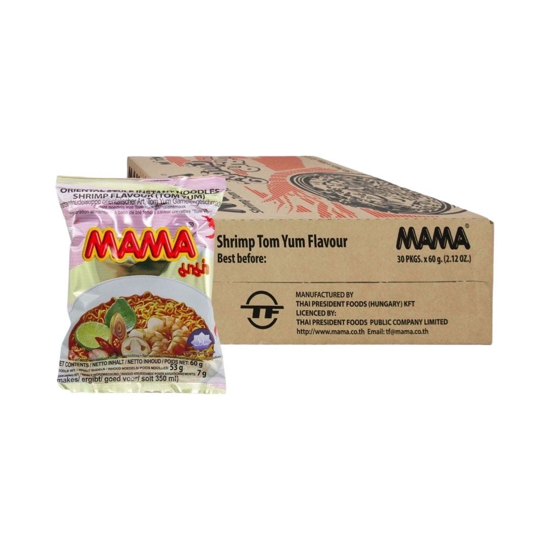 MAMA Instant-Nudeln mit Tom-Yum-Garnelengeschmack (รสต้มยำกุ้ง มาม่า) 30x60g