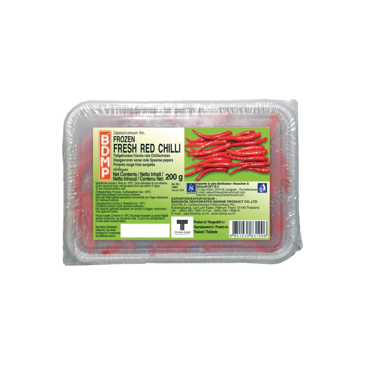 BDMP Tiefgekühlte rote Chilis (พริกแดงแช่แข็ง บีดีเอ็มพี) 200g - Ohayo Asia Shop
