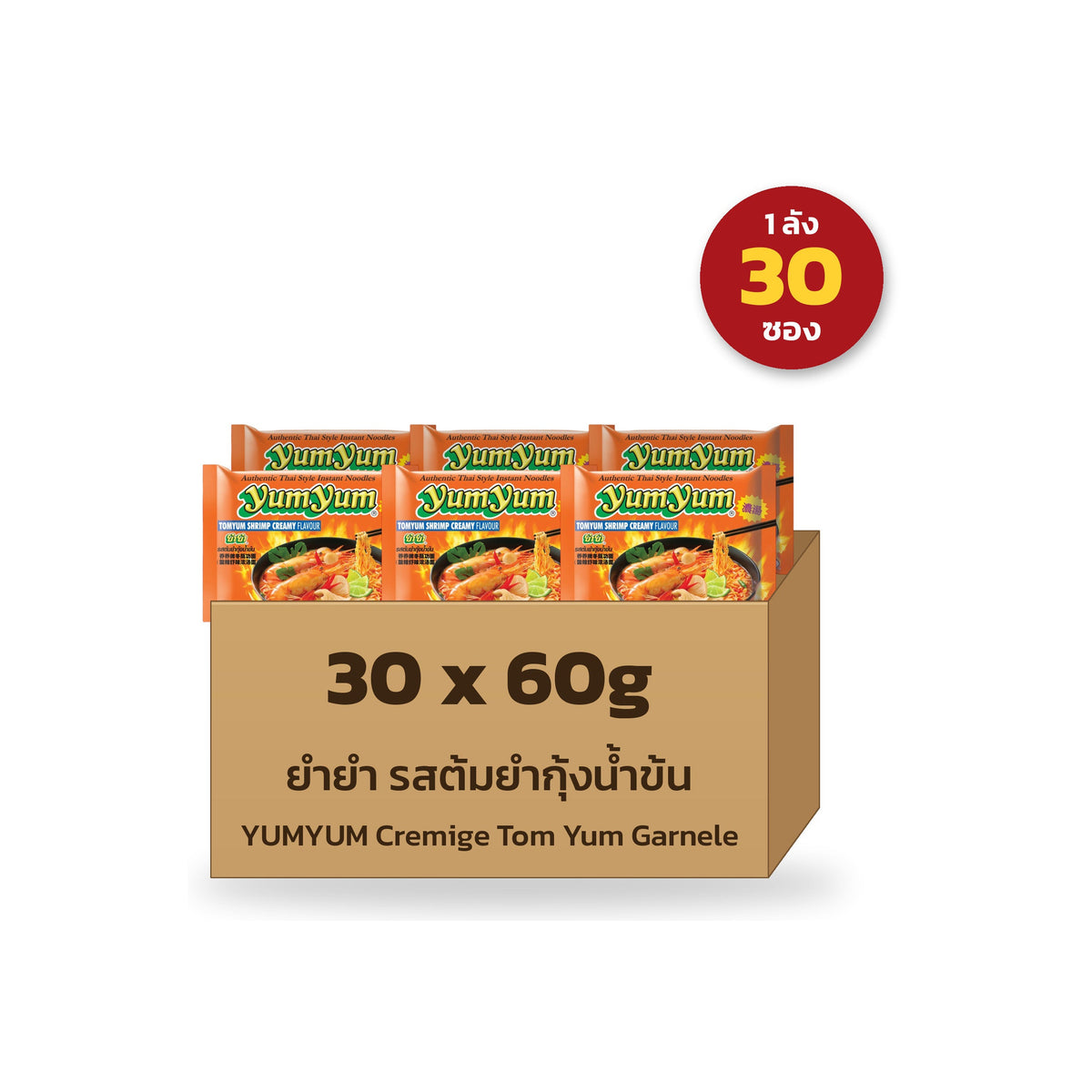 YUMYUM Cremige Tom Yum Garnele 30x60g Karton