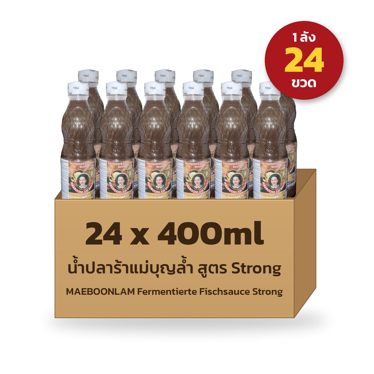 MAEBOONLAM Fermentierte Fischsauce Strong 24x400ml Karton