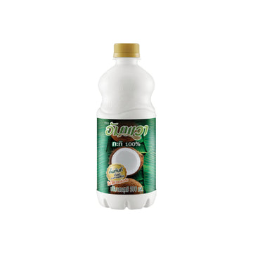 AMPAWA Premium Kokosmilch 500ml – weiße PET-Flasche mit grünem Etikett und goldenem Deckel - Ohayo Asia Shop
