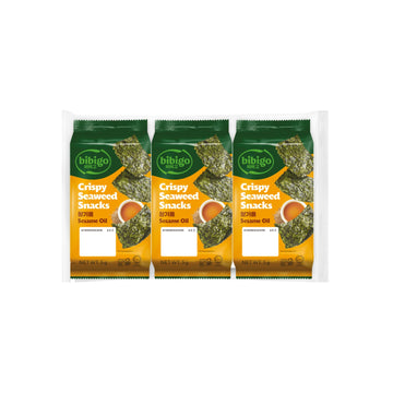 BIBIGO Seetang Snack mit Sesamöl 3x5g Packung