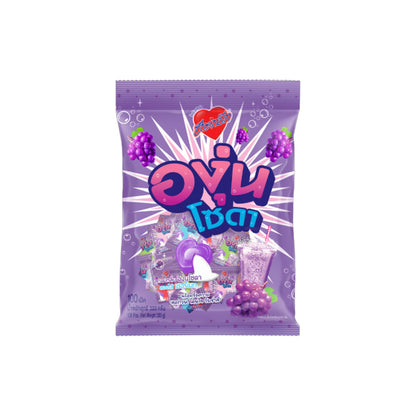 HEARTBEAT Bonbons Traube mit Brausefüllung 300g Beutel (100 Stück)