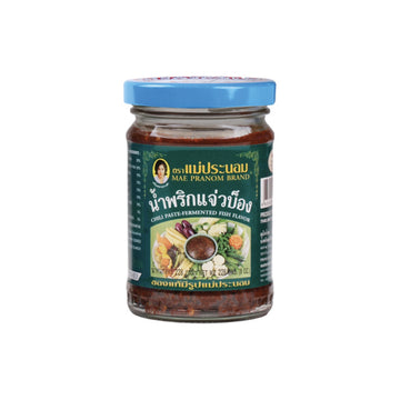 MAEPRANOM Chilipaste mit fermentiertem Fisch Jaew Bong 228g im Glas
