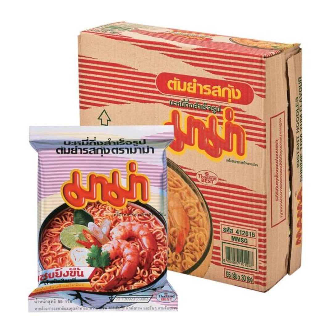 MAMA Instantnudeln Tom Yum Garnelen Silver Thai-Version 30x55g