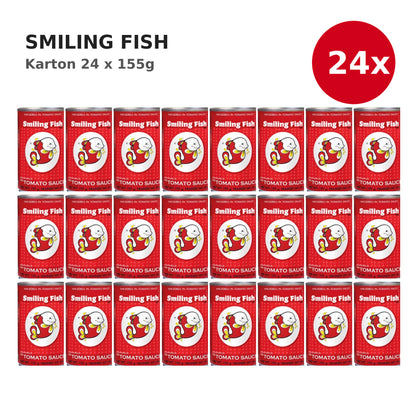 SMILING FISH Makrelen in Tomatensauce Karton 24x155g