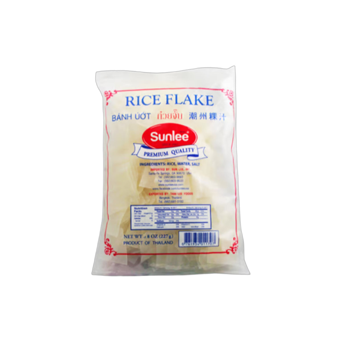 SUNLEE Reisflocken für Kuay Chap 227g Packung